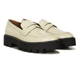FRANCO SARTO Balin Lug Sole Loafers, putty (white, ivory) patent leather